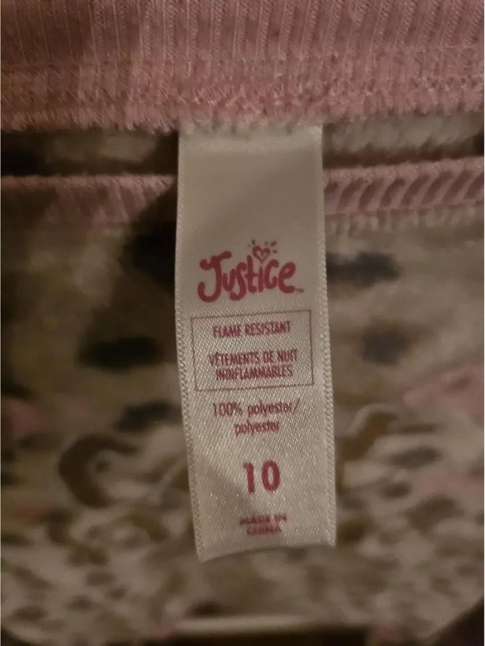 Justice - Girl's pajama sweatshirt - cats - cat nap  - Size 10 - EUC
